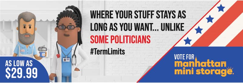Manhattan Mini Storage Billboards - Where your stuff stays as long as you want #termlimits